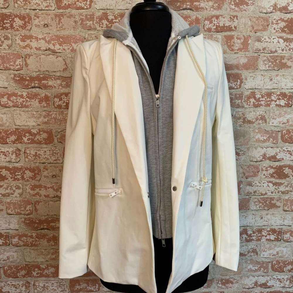 Evereve and Payton Jensen blazer with built in hoody